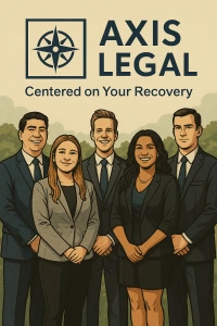 Logo of Pivot Work Injury Law, a law firm located in New York City, featuring a modern design and professional color scheme